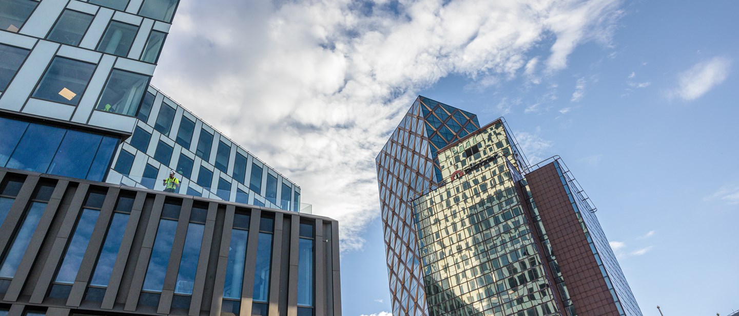 Skyskrapan Citygate sträcker sig mot Göteborgs himmel.